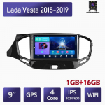 Autoraadio LADA VESTA 2015-2019 2 dini auto multimeediumipleierile Android Auto autostereo 1+16 GB
