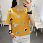 Naiste t&auml;httr&uuml;kiga l&uuml;hikeste varrukatega pluus, vaba vabaaja topid, t&uuml;drukute T-s&auml;rk, tuunika XL roheline