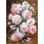 DIY Teemantmaali Lilled Ristpistes Komplekt Mosaiik Art Teemantmaal T&auml;isringi teemant Kodukaunistus Round 50x70cm