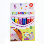 6 tk Bubble Popcorn Pliiats Erksav&auml;rviline DIY joonistuspliiatsid Erksad 3D Art kohevad mullipliiatsid lastele 6pcs