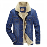 Pikkade varrukatega jakk meestele teksa denim s&uuml;gis talv XXXXL