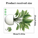 Roheline lillepoti seinakleebis Vannitoa kapi Magamistoa voodi k&otilde;rval k&uuml;lmkapi uksekaunistus Isekleepuv kleebis 25x30cm roheline