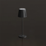 Luksuslik v&auml;ike kaasaskantav lauavalgustiga laetav juhtmeta laualamp hotelli restorani magamistuppa warm light&black