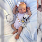 19-tolline Pascale Reborn beebi v&auml;ikelapse nukk Pehme puudutusega riidest keha PP-puuvillaga Taass&uuml;ndinud vasts&uuml;ndinute nukk Realistlik Magav Simulatsiooninukud lastele cloth body