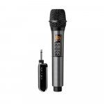 Juhtmevaba mikrofonis&uuml;steem k&auml;simikrofoniga UHF professionaalsed d&uuml;naamilised mikrofonid kodukino jaoks 1 Receiver with 1 Microphone must