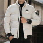 Meeste kaelusega jakk, puuvillane mantel, vabaaja t&auml;navar&otilde;ivad, Korea mood, s&uuml;gis ja talv M khaki