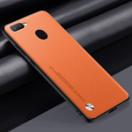 Luksuslik PU Nahast &Uuml;mbris OPPO AX7 A3S A5S A12 A12E jaoks, Matt Kate, Silikoonist Telefoni&uuml;mbris OPPO A3 F11 A9X AX5S Realme C1 jaoks, Coque For OPPO AX7 oranž