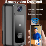 1080P nutikas traadita video uksekell kodu turvauksekella kaamera &ouml;&ouml;vaatlusheliga PIR liikumistuvastusega lainurk kahesuunaline sisetelefon must