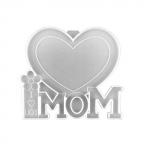 MOM Love Heart fotoraam UV epoks&uuml;vaiguvorm pildiraam silikoonvorm DIY k&auml;sit&ouml;&ouml; kodune lauakaunistus valamine 1 puhas