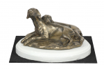 Weimaraner, Grey Ghost - dog figurine, figure on a white base, trophy for Art-Dog dog show exhibition