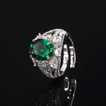 Hao komplekt teemanttemperamendiga elliptilise imitatsiooniga sinine punane korund v&auml;&auml;riskivist teemants&otilde;rmus Kuninganna sama avatud s&otilde;rmusega naistele