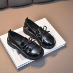 T&uuml;drukute v&auml;ikesed kingad kevadel ja s&uuml;gisel uued laste pehme tallaga printsessikingad suurtele t&uuml;drukutele mustad &uuml;heosalised kingad Tide 26 must