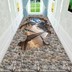 3D Koridorivaibad Esiku Elutoa Kaunistamiseks Kodu Hotelli Fuajee Pikk Vaip Trepi Ala Vaip Sissep&auml;&auml;su Uksematt W80*H200CM