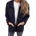 Naiste jope, lahtik&auml;iv krae, taskud, &uuml;hev&auml;rviline t&otilde;mblukk, l&otilde;tv termiline pikkade varrukatega t&ouml;&ouml;le s&otilde;itmine tutvumiskontor Kevads&uuml;gis-talvemantel M punane