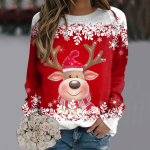 Naiste j&otilde;ulud armsad hirved Y2k kapuuts, pikkade varrukatega mood, j&otilde;ulukost&uuml;&uuml;mid, talve- ja s&uuml;gisp&uuml;ksid. S