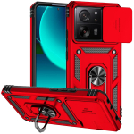 Korpus Redmi 13C Note 12 11 Pro Xiaomi 13T Poco X5 X4 12T 11T libisemisobjektiiviga kaamera jaoks, soomus, vastupidav s&otilde;jav&auml;eline kate Redmi 13C 4G punane