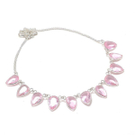 Natural Pink Kunzite Gemstone 925 Sterling Silver Jewelry Necklace 18 t2t55