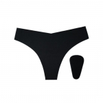 Replutz enesekindel string S / L (+ 1 antibakteriaalne padi) (Beež/must) Black S