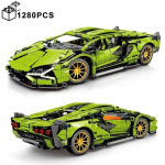 1280 tk tehniline 1:14 supersportauto ehitusplokki MOC City Speed ​​Vehicle Kokkupanek klotsid M&auml;nguasjad lastele Poistele EI KARTI