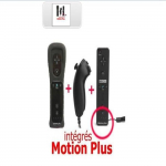 Manette Motion Plus Wii + Nunshuck + Housse Noir