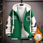 S&uuml;gis- ja talve pluss sametist kapuutsiga jakk poistele suurtele lastele soe jakk &otilde;pilaste pesapalli vorm XL roheline