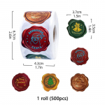 500 tk/rull Simuleeritud tulev&auml;rvi kleebised kingipakend Dekoratiivsed kleebised j&otilde;ulukaunistus 500pcs/roll