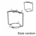 1 tk moodne topsihoidja, vitriini riiul, taldrik, kaunistuskonks must