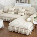 Nelja hooaja Euroopa stiilis suur seelikdiivani kate Four Seasons Universaalne libisemisvastane diivanipadi k&otilde;rgekvaliteediline pitsist kangast diivani r&auml;tikupadi 70*210cm