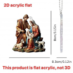 Uus akr&uuml;&uuml;list lapik religioosne Jeesus J&otilde;uluauto tahavaatepeegli ripats J&otilde;uluripats Kodukaunistuse v&otilde;tmeripats