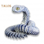 3D-prinditud madu kujukeste liigutatavad liigendid Madu kuju liigendatud loomamudel m&auml;nguasi kodukontori raamaturiiul t&ouml;&ouml;laua kaunistus 60cm