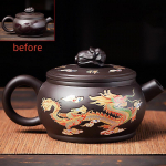 Yixing Purple Clay Pot Hiina draakoni ja Phoenixi tee v&auml;rvi muutev teekann ja teekomplekt kuumal