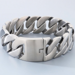 Massiivsed meeste kaelakeed, mati harjatud roostevabast terasest kaelakee naistele, 43 mm laiune, Kuuba l&uuml;lidega hiphop-kett kaelakeeltel 43CM h&otilde;be
