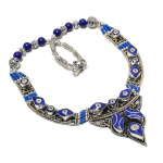 Natural Lapis Lazuli Gemstone Handmade Jewelry Necklace 18 n7l89