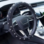 Crystal auto rooli kate naiste t&uuml;drukutele armas Bling Rhinestone teemant auto roolikaitse osadevahelised tarvikud 14X9X6CM punane