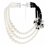 Vintage geomeetrilise ruudu imitatsiooniga p&auml;rlite mitmekihiline kaelakee naistele moekaelakeed GZW