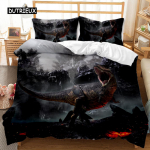 Dinosauruste tekikottide komplekt Jurassic World Battle voodipesukomplekt, ainulaadne dinosauruse pol&uuml;estrist voodipesu lastele T&auml;iskasvanutele Queen King Size EU single(135x200cm)