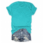 YYFS naistemood vabaaja suve kevade &uuml;hev&auml;rvilise tr&uuml;kiga l&uuml;hikeste varrukatega O-kaelusega pluusid ja s&auml;rgid S