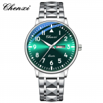 Uus kvartskell meestele roostevabast terasest veekindel helendav kalender &Auml;rimeeste k&auml;ekellad Regalos Para Hombres roheline