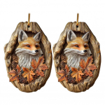 Rebasekujuline j&otilde;ulukaunistus 2D akr&uuml;&uuml;list metsaloomadest rippuv kaunistus, rebane puuaugus, p&uuml;hadekaunistus j&otilde;ulupuu loomade armastajatele XXL