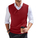 Meeste V-kaelusega varrukateta silmkoeline vest XL