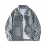 S&uuml;gisene Retro Disainiga Tr&uuml;kitud Denim Jakk - Unisex L&otilde;tv Moodne Pealiskate M helesinine v&auml;rv