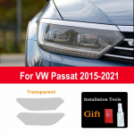 2tk TPU kleebis auto esitulede kaitsekile esilatern l&auml;bipaistev must autotarvikud Volkswagen VW Passat B8 2015-2025 jaoks