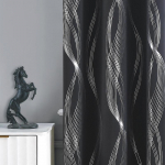 Water Waves Prinditud pimendavad kardinad Elutoa aken Magamistoa K&otilde;rge varjutus Paksud rulood eesriided Uks pimendavad kardinad W100cm x L120cm&Pencil Pleat