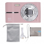 Tasku digitaalkaamera FHD 1080P 50MP tugi AF autofookus 16x suum &otilde;pilastele kaasaskantav kompaktne v&auml;ike roosa