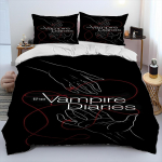 Uus film The Vampire Diaries voodipesukomplekt &Uuml;hekohaline Kaksik T&auml;issuuruses Kuninganna Kuningas Suuruses Voodikomplekt T&auml;iskasvanud Laps Magamistuba Tekikotikomplekt Kodutekstiil AU Single 140x210cm