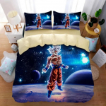 Anime Dragon-Ball Voodipesukomplekt, Goku tekikott, Tekk, Voodikate, Super Saiyani Voodipesukomplekt T&auml;iskasvanutele, Lastele 200x200cm 3pcs