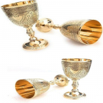 15,24 cm Karikas Kuninglik Messing Veinipokaalid Kuningas Arthuri Renessanss Keskaegne Karikas Kingitused Armulauapokaalide jaoks, J&otilde;ulud 4 Veinipokaali Pakk