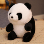 Simulatsioon Panda pl&uuml;&uuml;sist m&auml;nguasi, pehme topisega loom lihav panda pl&uuml;&uuml;sist m&auml;nguasjad nukk Kawaii Peluche, lastele s&uuml;nnip&auml;evakingitus 18cm must