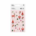 Autocollants - Rico Design - Xmas in the air - P&egrave;re No&euml;l - 0.5 &agrave; 4x2.8 cm - Planche 14.5x9.5 cm