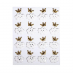 Stickers puffy Petits nuages heureux et couronnes